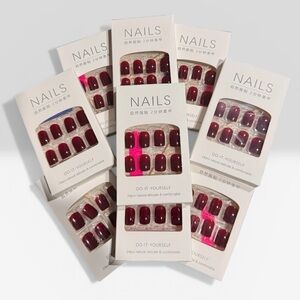Nails Do-It-Yourself Press-On Nail Set — Burgundy